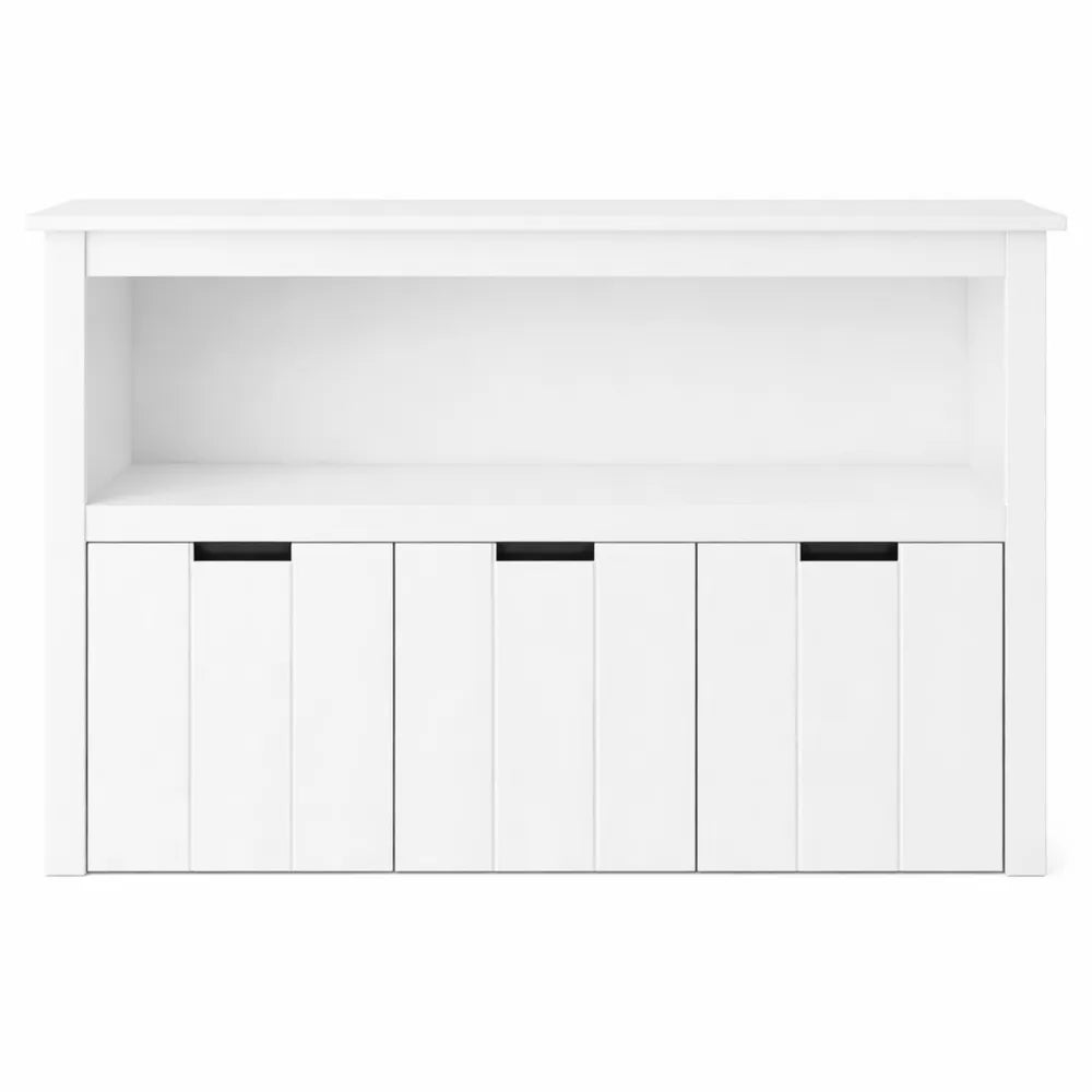 Bibliothèque de Rangement Enfant avec Étagères et Bacs en Tissu